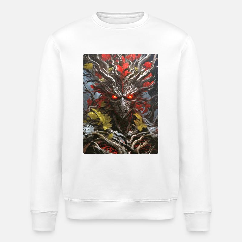 Spooky Plants Dino 1.6 - Stanley/Stella ROLLER Unisex Organic Sweatshirt - white