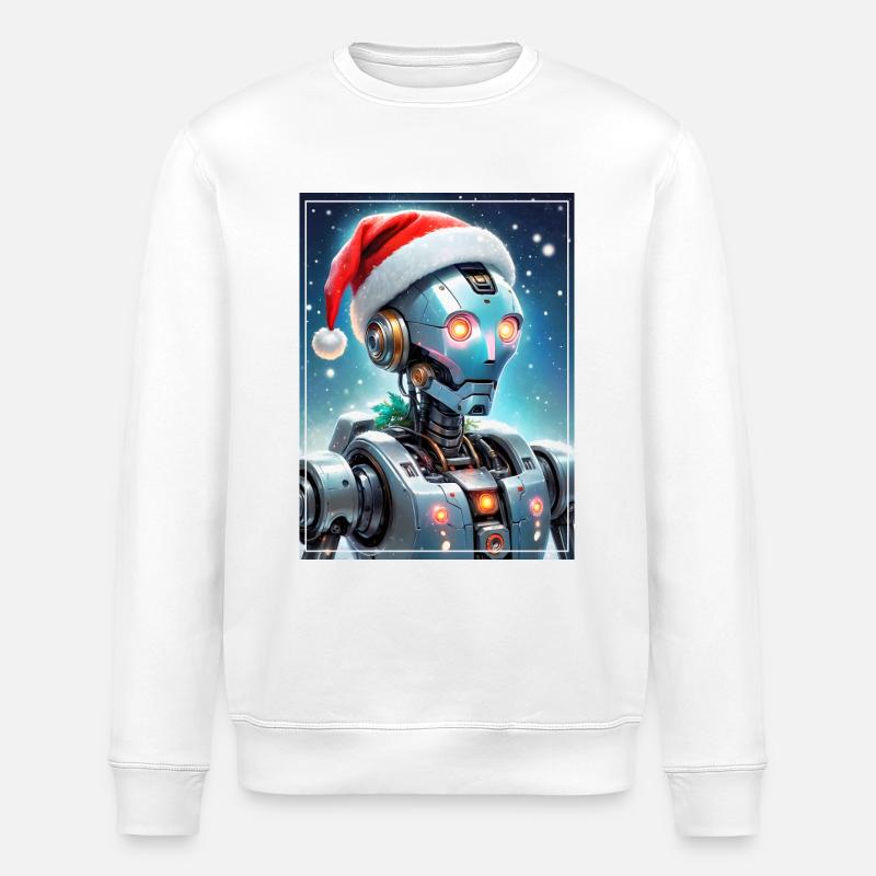 Robot Paysage d’Hiver 1.12 - Sweat bio ROLLER Stanley/Stella Unisexe - blanc