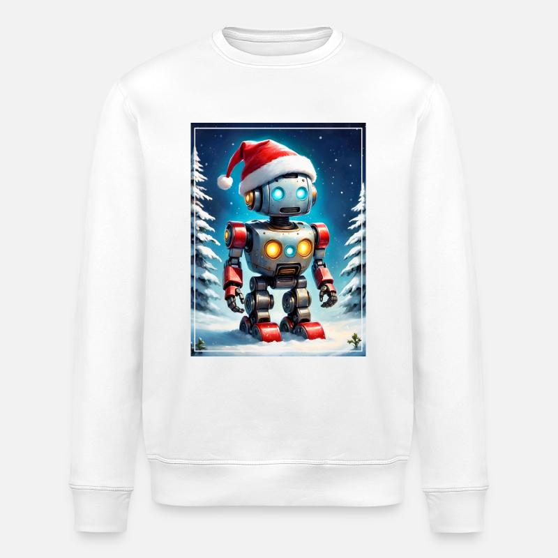 Robot Paysage d’Hiver 1.4 - Sweat bio ROLLER Stanley/Stella Unisexe - blanc