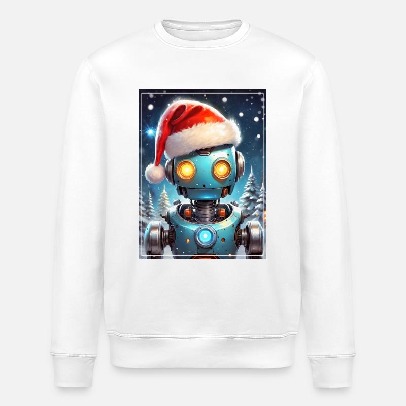 Winterlandschaft Robot 1.14 - Stanley/Stella Unisex Bio-Sweatshirt ROLLER - Weiß
