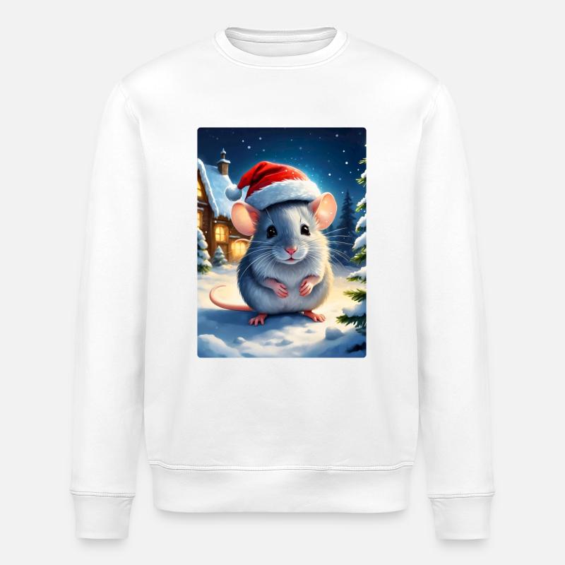 Souris paysage d’hiver 1.4 - Sweat bio ROLLER Stanley/Stella Unisexe - blanc