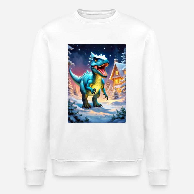 Winter Landscape Dino 3.2 - Stanley/Stella ROLLER Unisex Organic Sweatshirt - white
