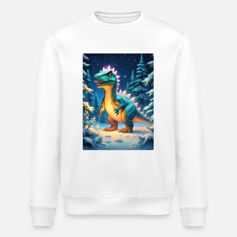 Winter Landscape Dino 3.3 - Stanley/Stella ROLLER Unisex Organic Sweatshirt - white