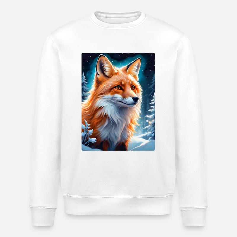 Paysage d’hiver Fox 1.6 - Sweat bio ROLLER Stanley/Stella Unisexe - blanc