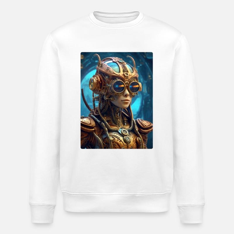 Extraterrestre steampunk 1.13 - Sweat bio ROLLER Stanley/Stella Unisexe - blanc