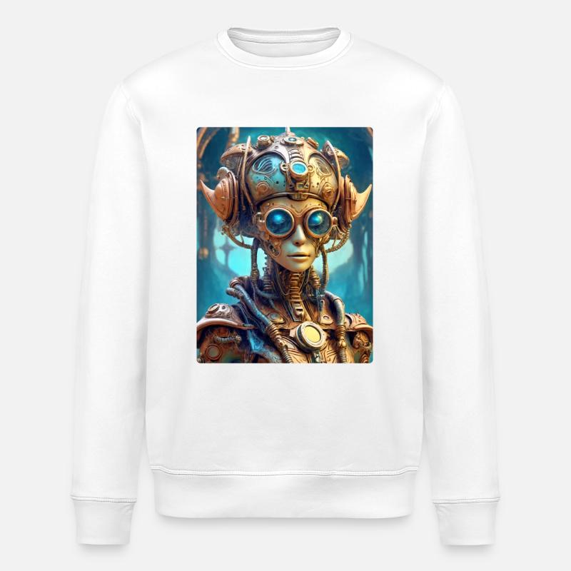 Extraterrestre steampunk 1.11 - Sweat bio ROLLER Stanley/Stella Unisexe - blanc