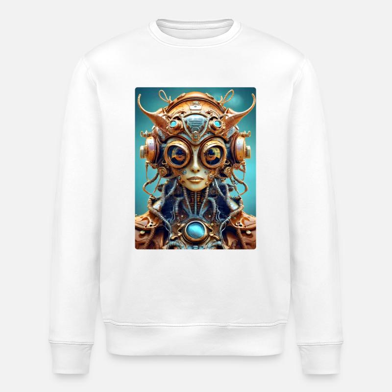 Steampunk Alien 1.18 - Stanley/Stella Unisex Bio-Sweatshirt ROLLER - Weiß
