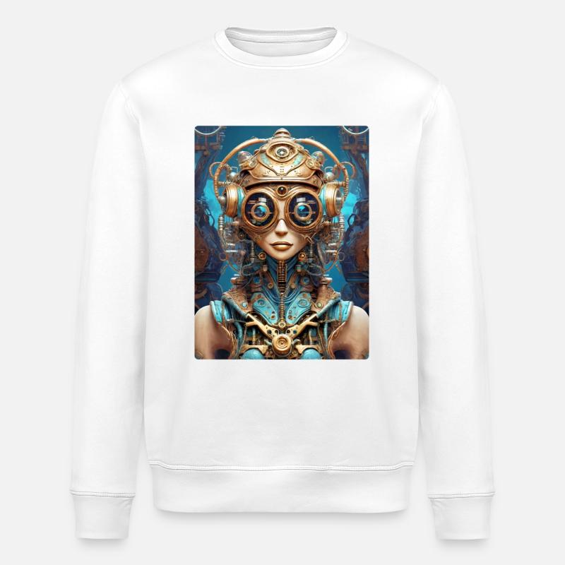 Extraterrestre steampunk 1.17 - Sweat bio ROLLER Stanley/Stella Unisexe - blanc