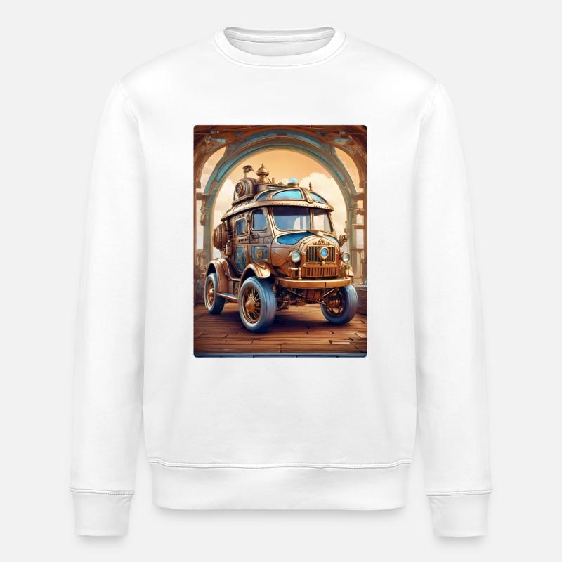 Steampunk Automobile 1.17 - Sweat bio ROLLER Stanley/Stella Unisexe - blanc