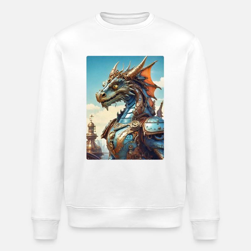 Dragon Steampunk 1.13 - Sweat bio ROLLER Stanley/Stella Unisexe - blanc