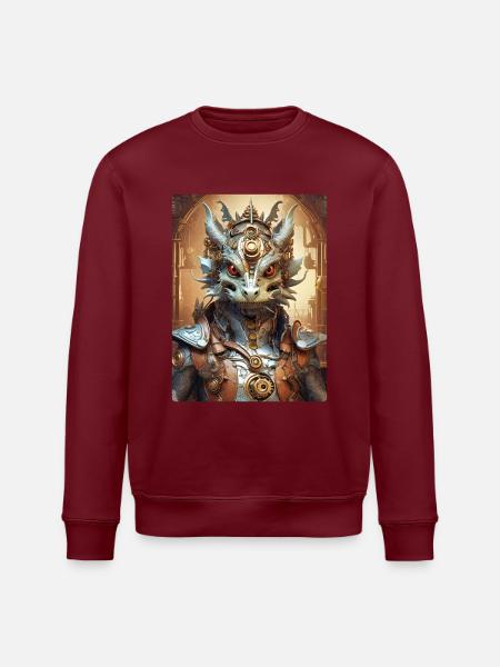 Steampunk Dragon 1.7 - Stanley/Stella Unisex Bio-Sweatshirt ROLLER - Weiß