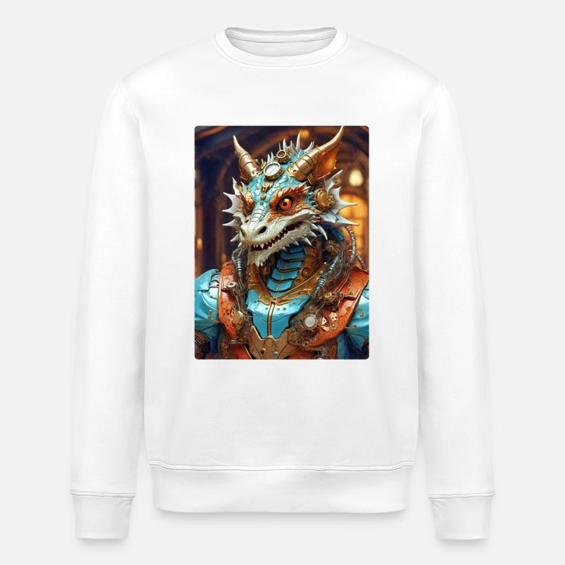 Dragon Steampunk 1.1 - Sweat bio ROLLER Stanley/Stella Unisexe - blanc