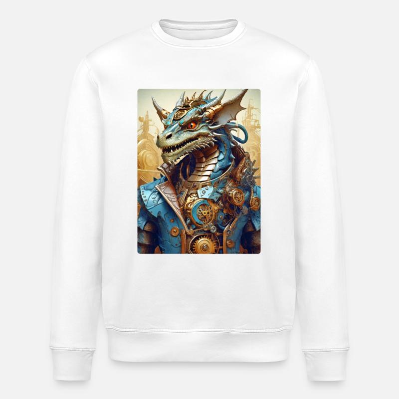 Dragon Steampunk 1.15 - Sweat bio ROLLER Stanley/Stella Unisexe - blanc