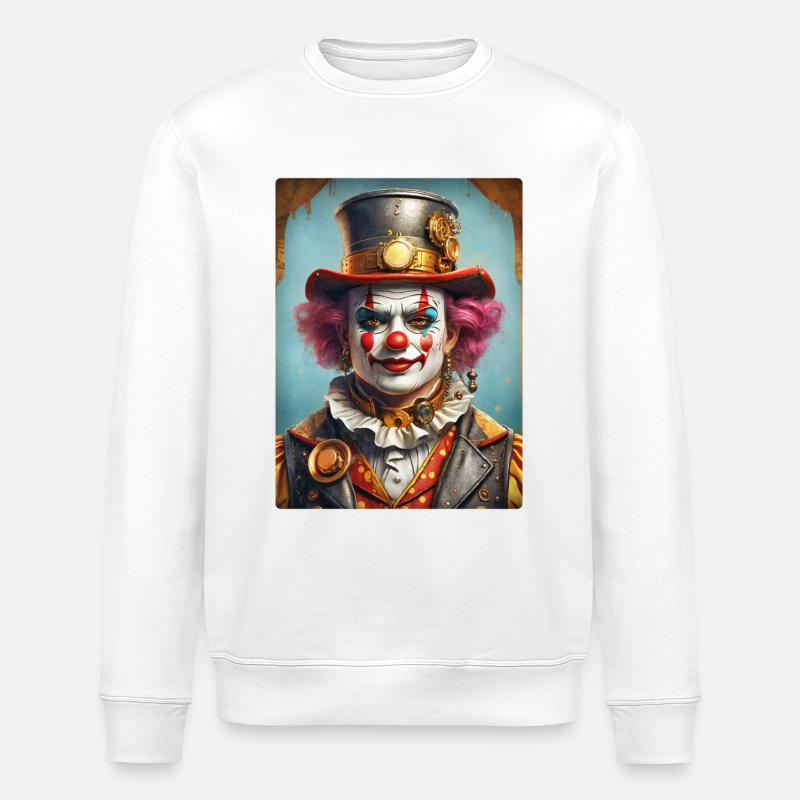 Steampunk Clown 1.13 - Stanley/Stella Unisex Bio-Sweatshirt ROLLER - Weiß