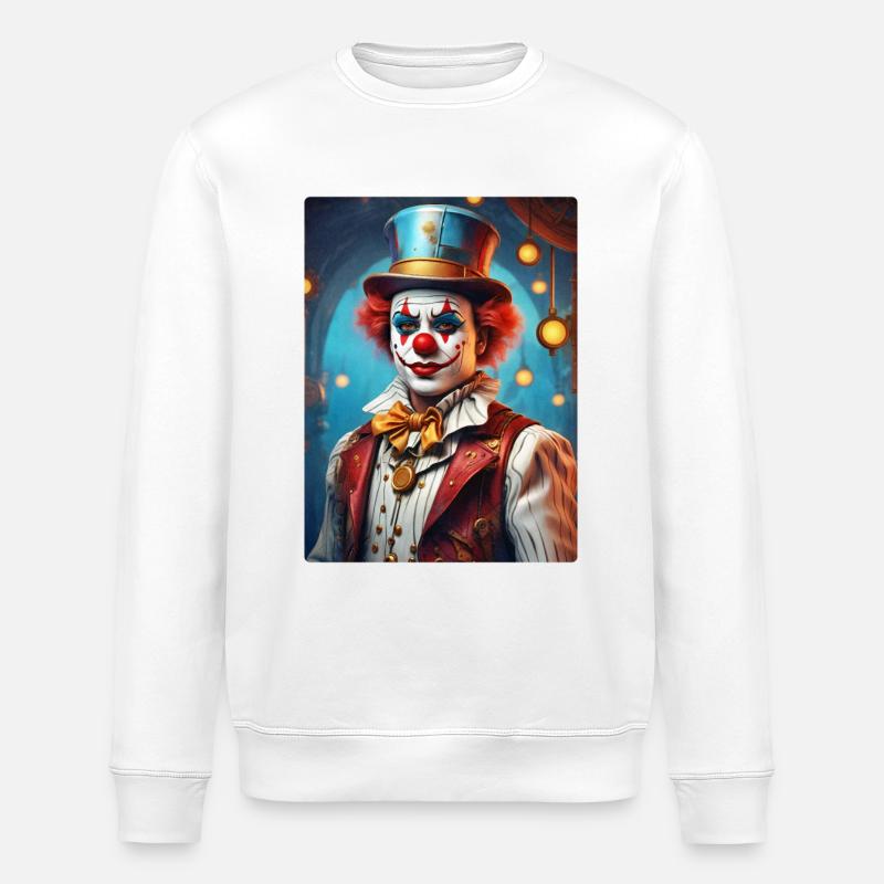 Clown Steampunk 1.17 - Sweat bio ROLLER Stanley/Stella Unisexe - blanc