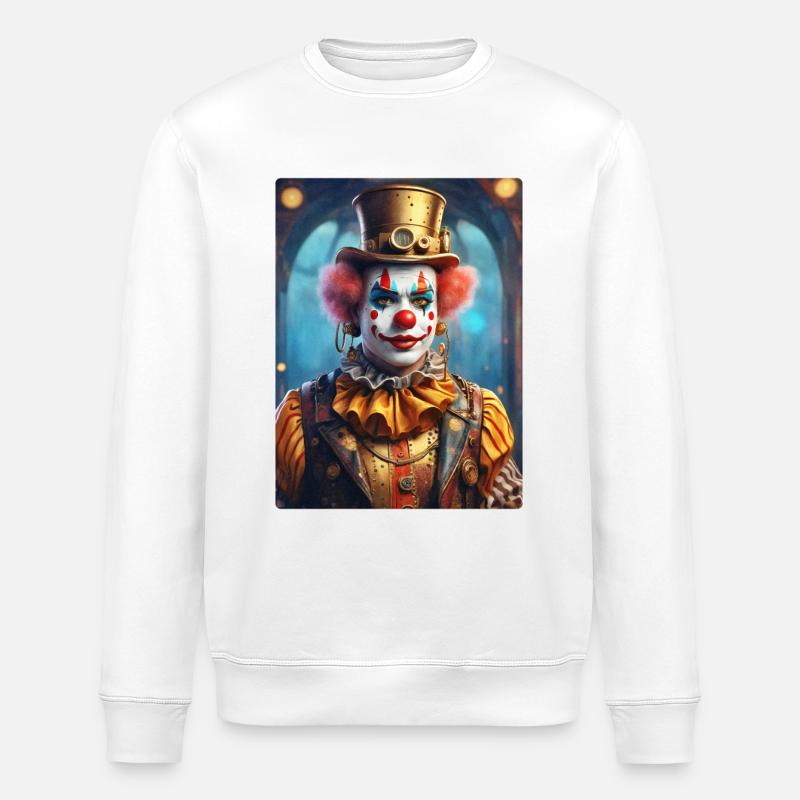 Clown Steampunk 1.21 - Sweat bio ROLLER Stanley/Stella Unisexe - blanc