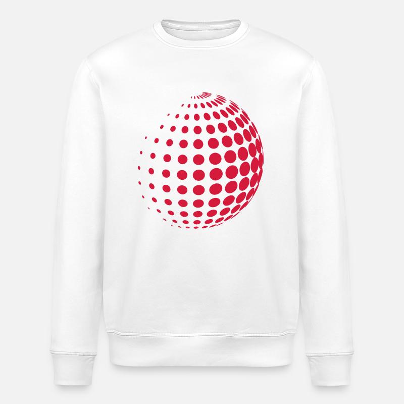 Dotted Sphere - Stanley/Stella Unisex Bio-Sweatshirt ROLLER - Weiß