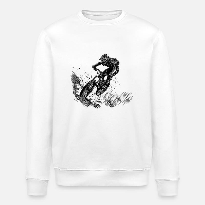 VTT vélo descente saut - Sweat bio ROLLER Stanley/Stella Unisexe - blanc