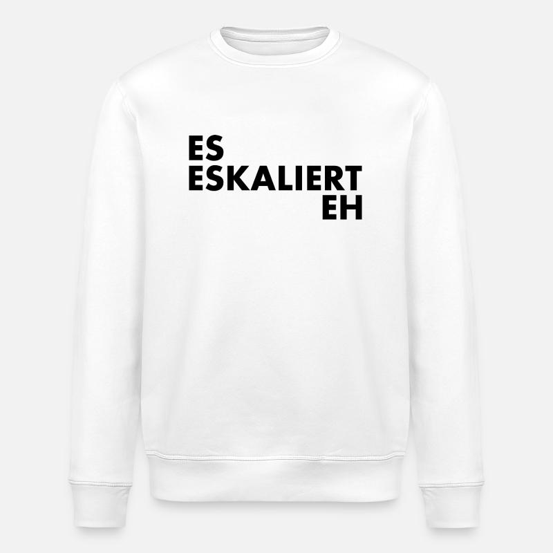 Es eskaliert eh - Stanley/Stella Unisex Bio-Sweatshirt ROLLER - Weiß