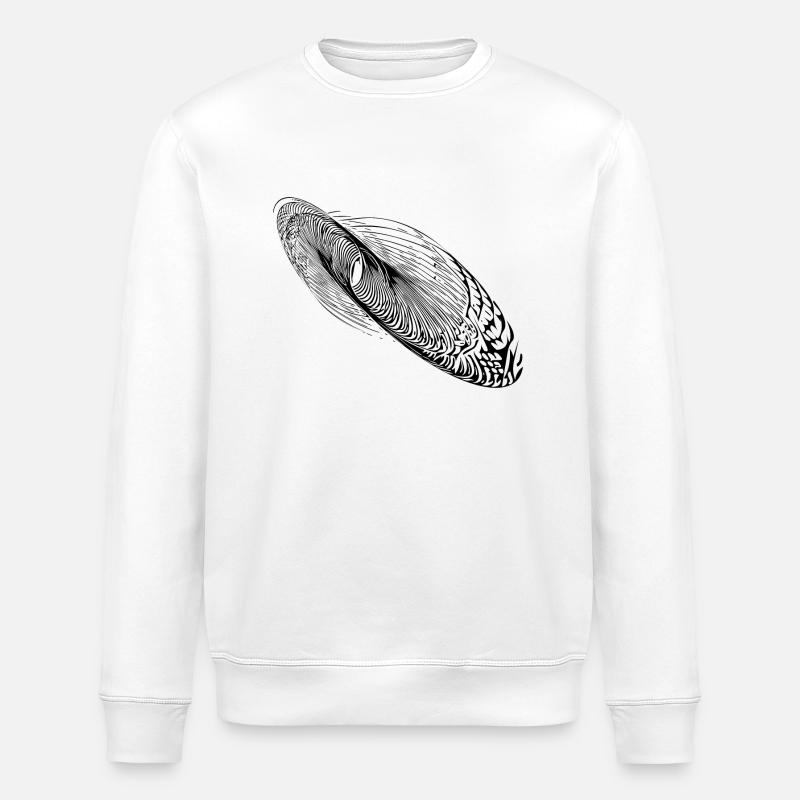 Abstract oscillation shape ellipse - Stanley/Stella ROLLER Unisex Organic Sweatshirt - white