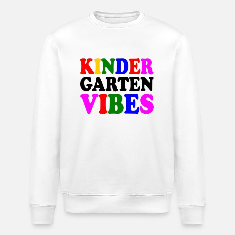 kindergarten vibes - Sweat bio ROLLER Stanley/Stella Unisexe - blanc