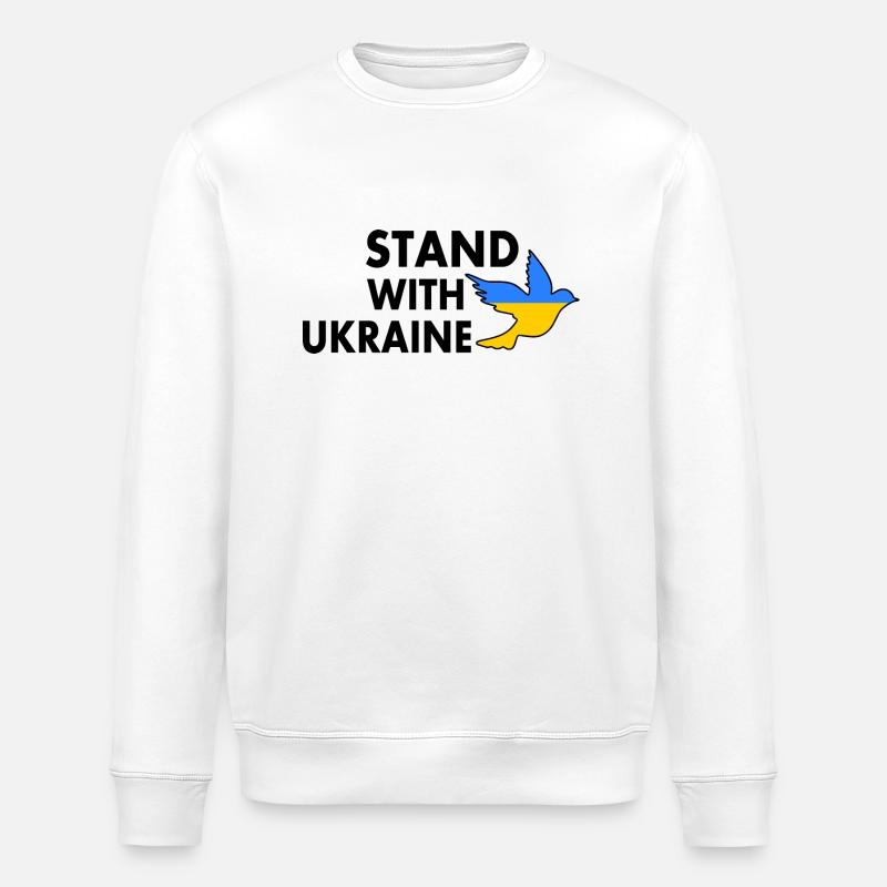 stand with ukraine - Stanley/Stella Unisex Bio-Sweatshirt ROLLER - Weiß