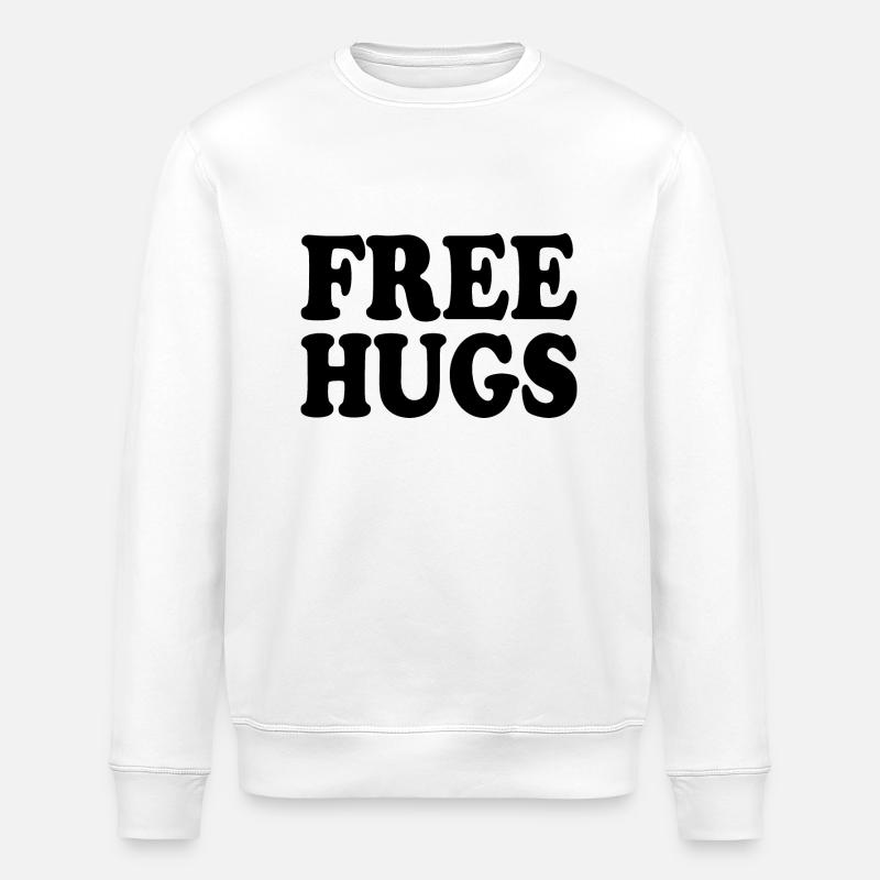 Free hugs - Stanley/Stella Unisex Bio-Sweatshirt ROLLER - Weiß