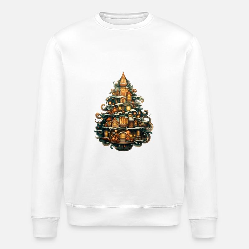 Arbre de Noël - Sweat bio ROLLER Stanley/Stella Unisexe - blanc