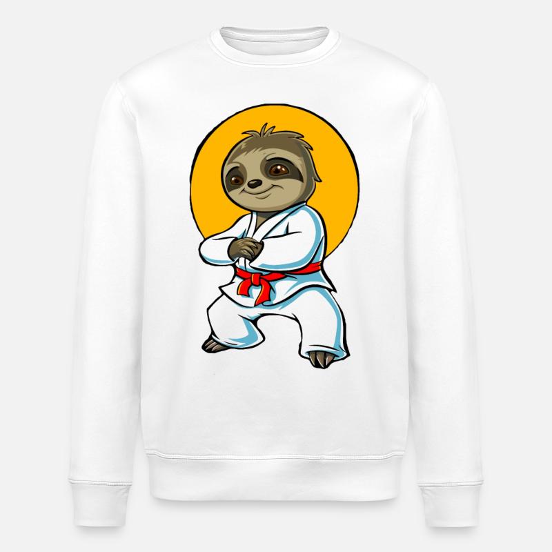 Süsses Sport Faultier - Stanley/Stella Unisex Bio-Sweatshirt ROLLER - Weiß