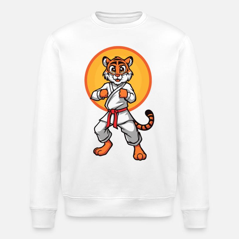 Karaté Tigre - Sweat bio ROLLER Stanley/Stella Unisexe - blanc