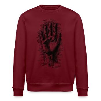 Sketch Hand - Stanley/Stella Unisex Bio-Sweatshirt ROLLER - Weiß - Vorne - Nik (191cm)