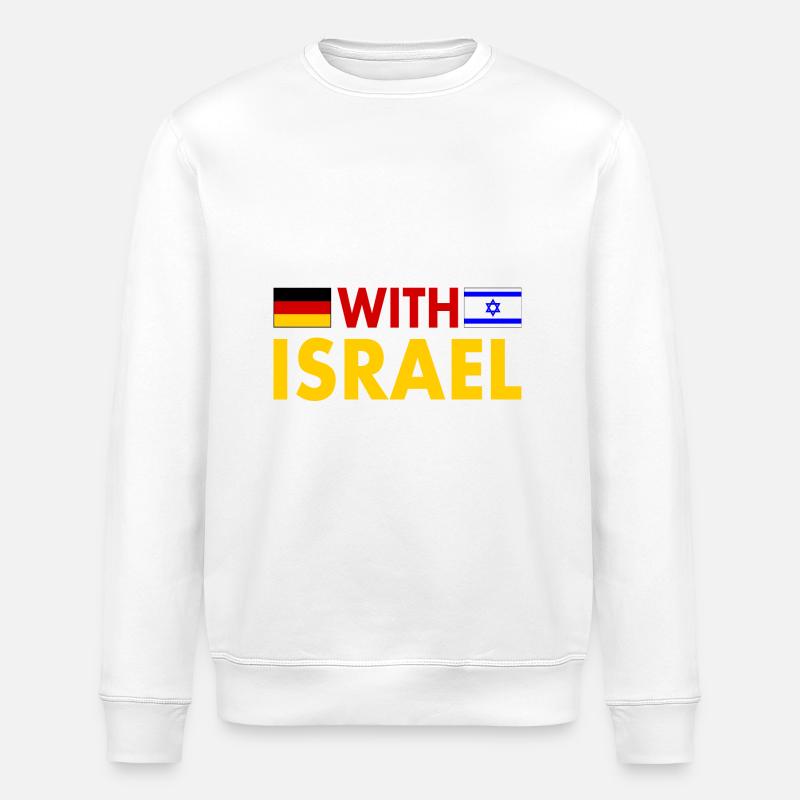 Stand with israel - Stanley/Stella Unisex Bio-Sweatshirt ROLLER - Weiß