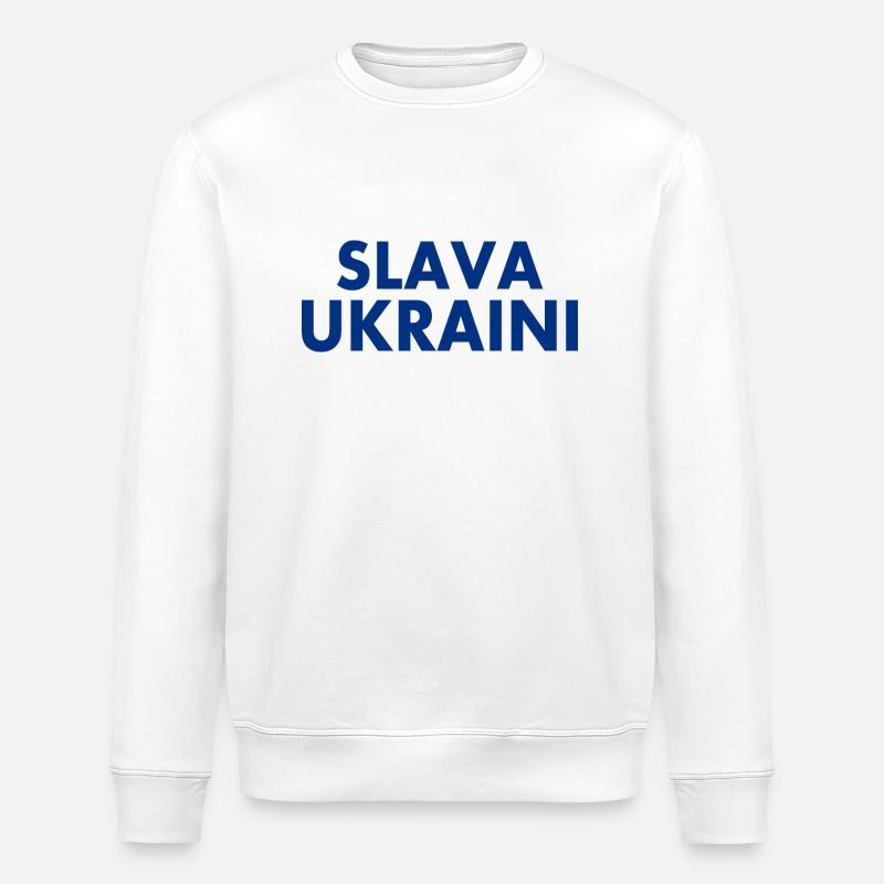 Slava ukraini - Stanley/Stella Unisex Bio-Sweatshirt ROLLER - Weiß