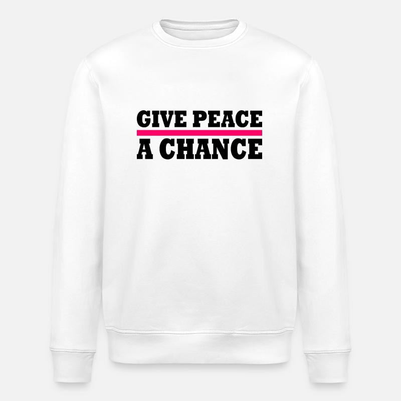 Give peace a chance - Sweat bio ROLLER Stanley/Stella Unisexe - blanc