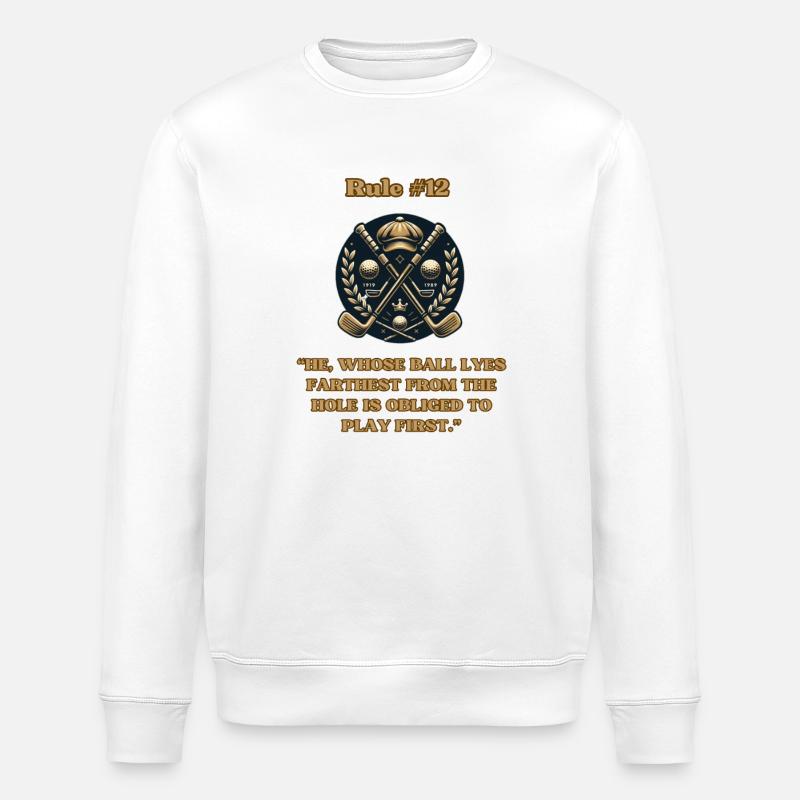 Golf Rules #12 - Sweat bio ROLLER Stanley/Stella Unisexe - blanc