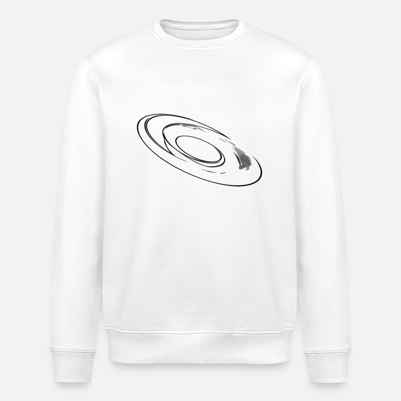 Geometric three-dimensional circular disk - Stanley/Stella ROLLER Unisex Organic Sweatshirt - white