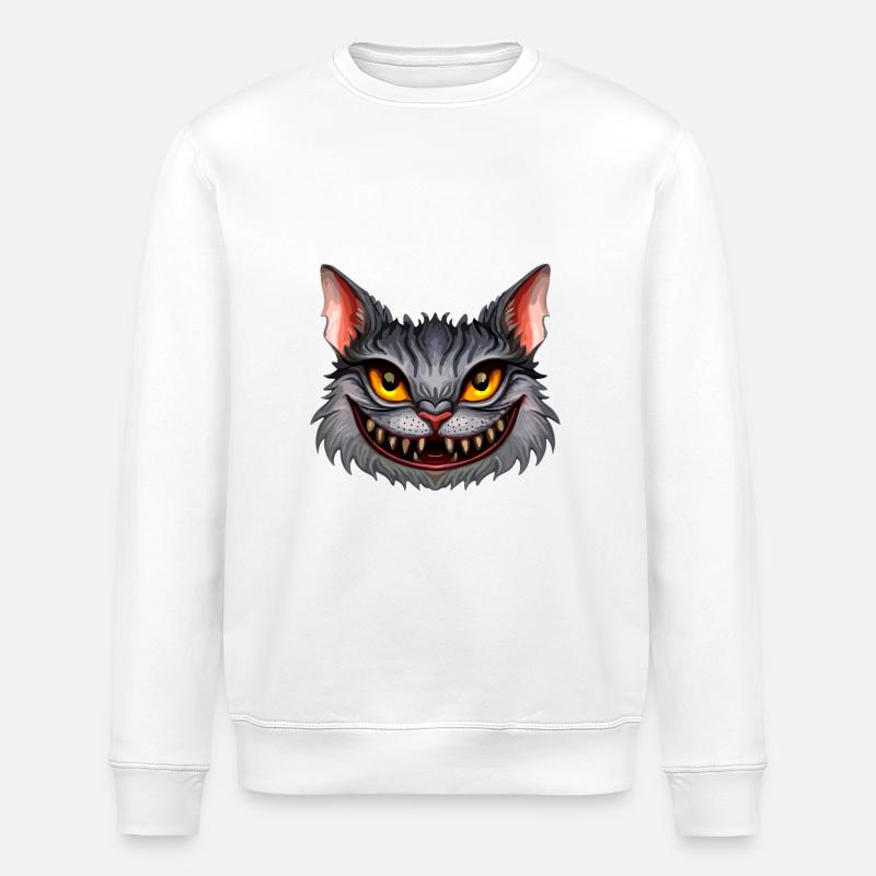 Chat effrayant - Sweat bio ROLLER Stanley/Stella Unisexe - blanc