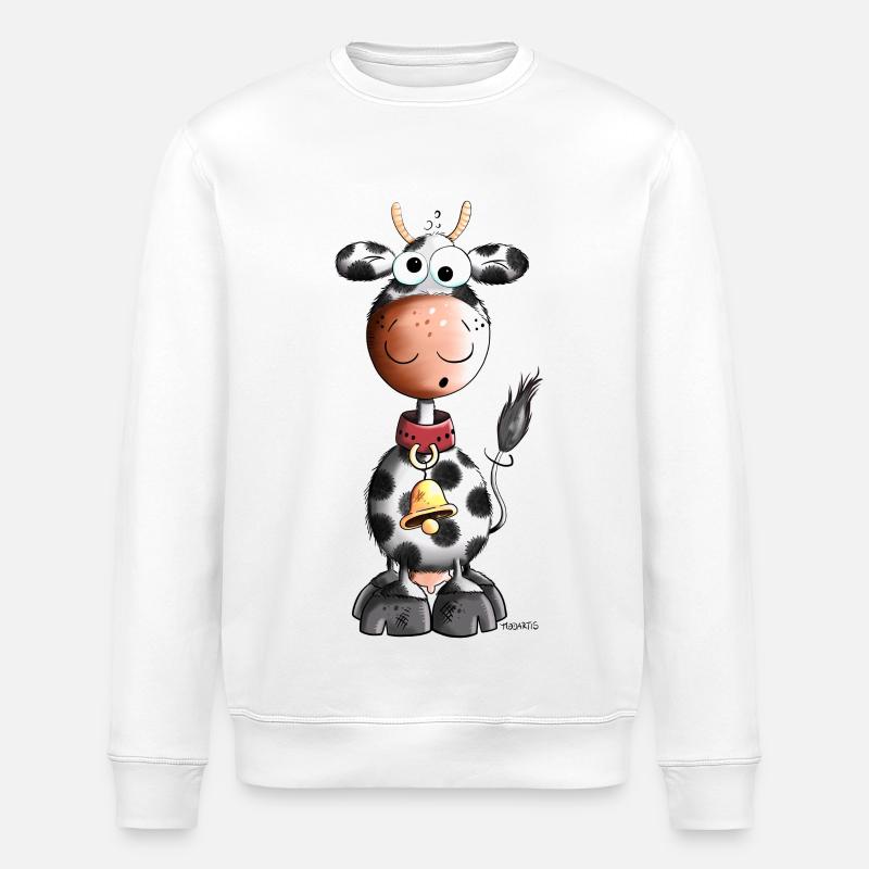 Muh macht die Kuh - Stanley/Stella Unisex Bio-Sweatshirt ROLLER - Weiß