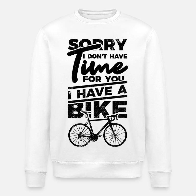 Fahrrad Spruch - Stanley/Stella Unisex Bio-Sweatshirt ROLLER - Weiß