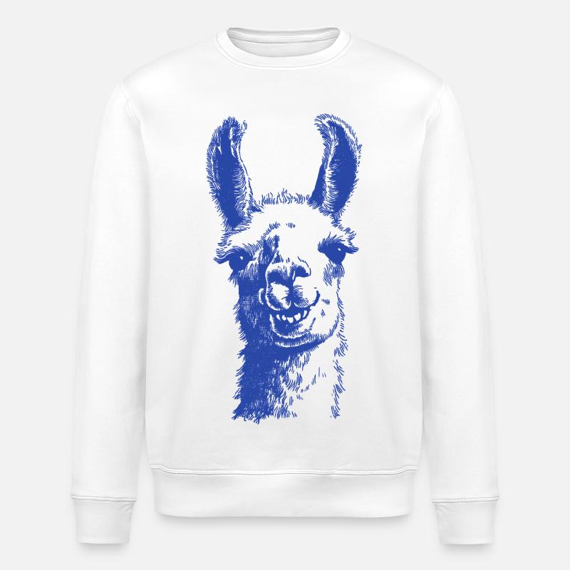 Motif de silhouette du chien bleu - Sweat bio ROLLER Stanley/Stella Unisexe - blanc