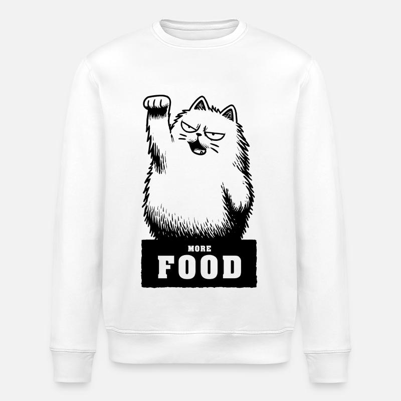 Plus de nourriture - Sweat bio ROLLER Stanley/Stella Unisexe - blanc