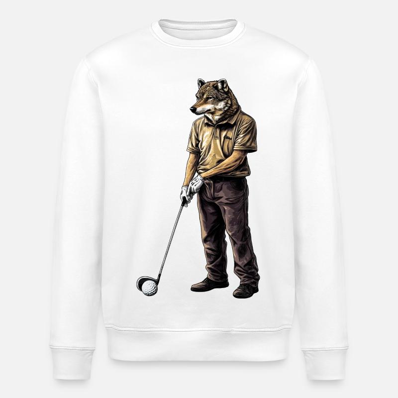 Wolves Golf - Stanley/Stella ROLLER Unisex Organic Sweatshirt - white