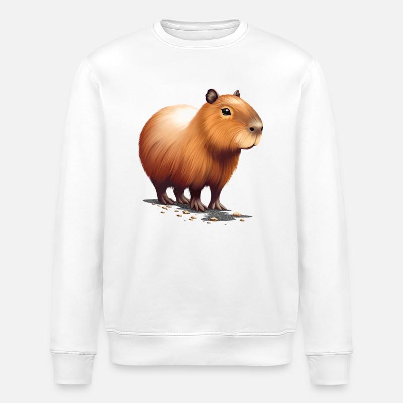 Capybara - Stanley/Stella Unisex Bio-Sweatshirt ROLLER - Weiß