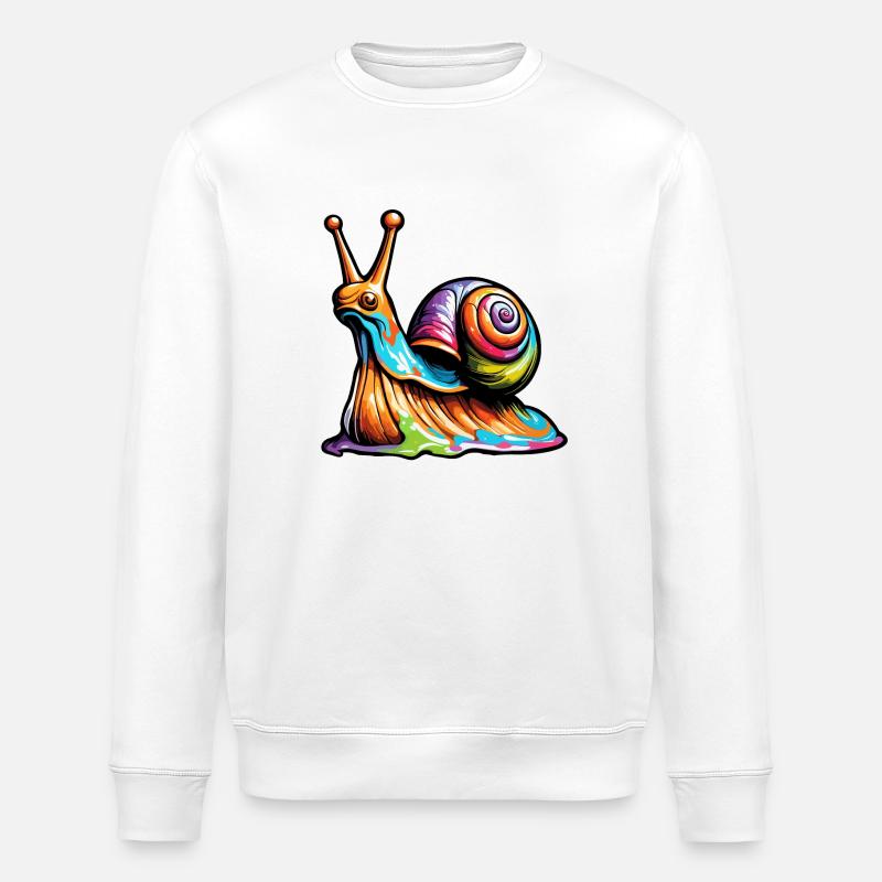 Escargot / Animal / Ramper / Visqueux / Lent - Sweat bio ROLLER Stanley/Stella Unisexe - blanc