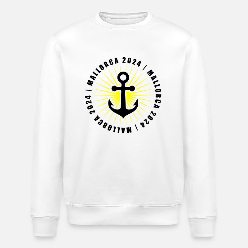 Mallorca 2024 holiday - Stanley/Stella ROLLER Unisex Organic Sweatshirt - white