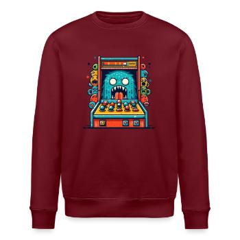 ARCADE SPIELAUTOMAT CASINO JOYSTICK MONSTER CRAZY - Stanley/Stella Unisex Bio-Sweatshirt ROLLER - Weiß - Vorne - Nik (191cm)