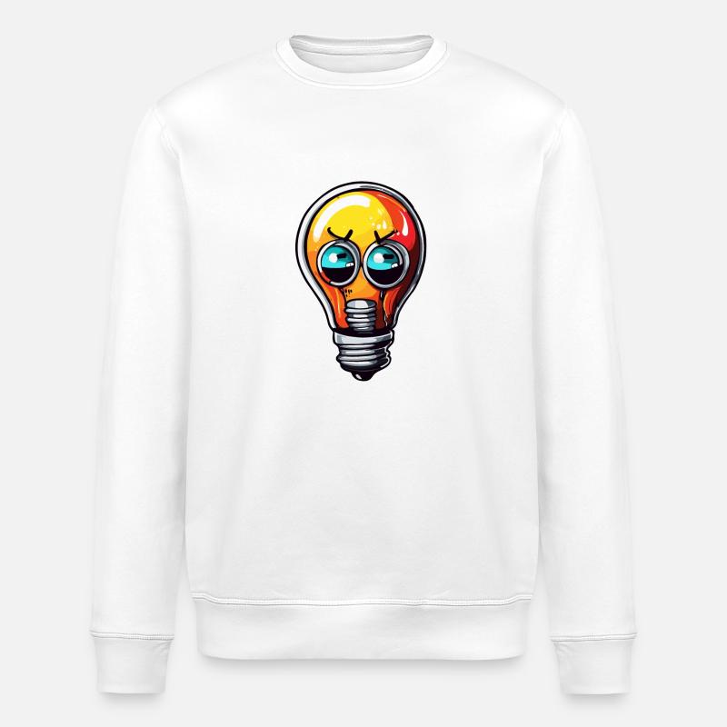 Bulb / Bulb / Brightness / Light - Stanley/Stella ROLLER Unisex Organic Sweatshirt - white