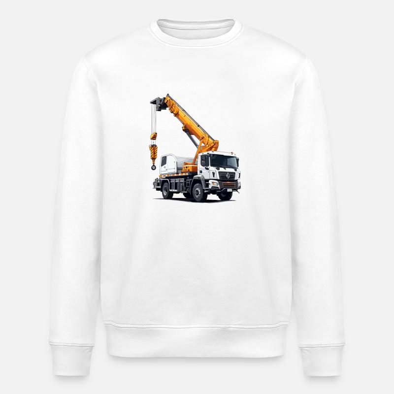 Kran / Baustelle / Seilwinde / Kransystem - Stanley/Stella Unisex Bio-Sweatshirt ROLLER - Weiß