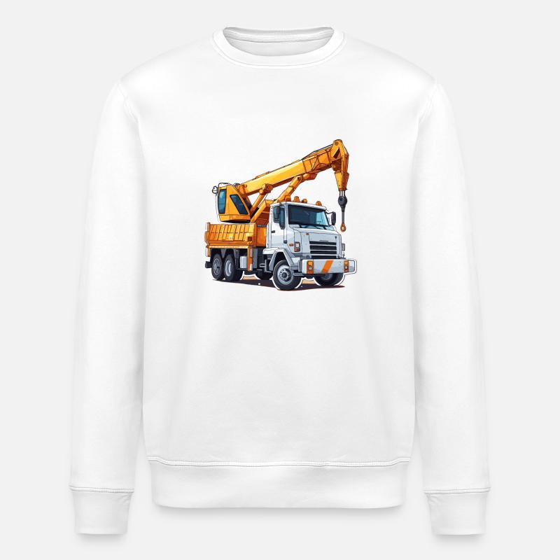 Kran / Baustelle / Seilwinde / Kransystem - Stanley/Stella Unisex Bio-Sweatshirt ROLLER - Weiß