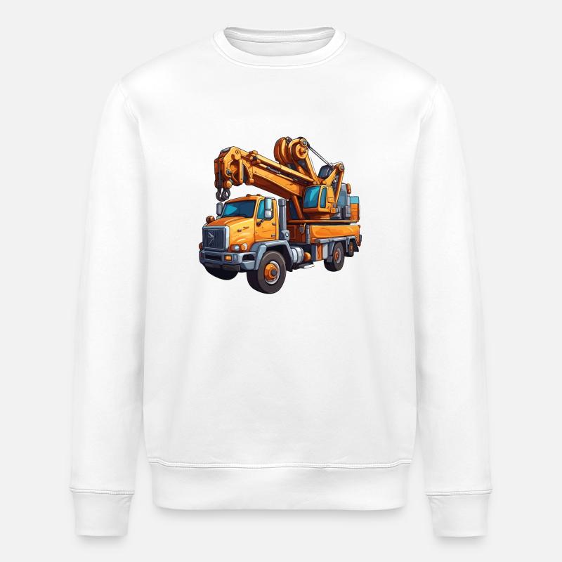 Kran / Baustelle / Seilwinde / Kransystem - Stanley/Stella Unisex Bio-Sweatshirt ROLLER - Weiß